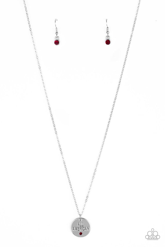 All American, All The Time - Red - Paparazzi Necklace Image
