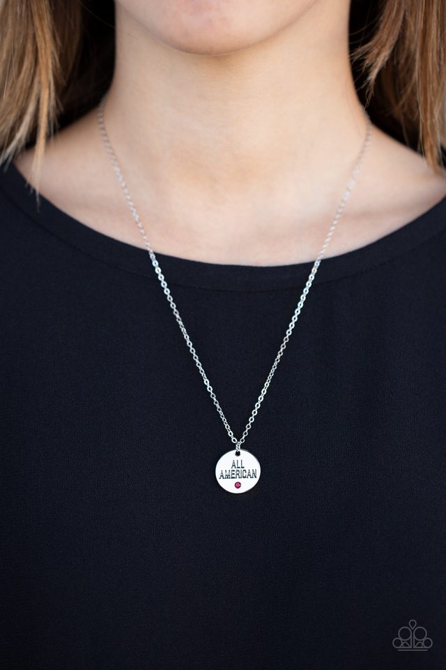 All American, All The Time - Red - Paparazzi Necklace Image