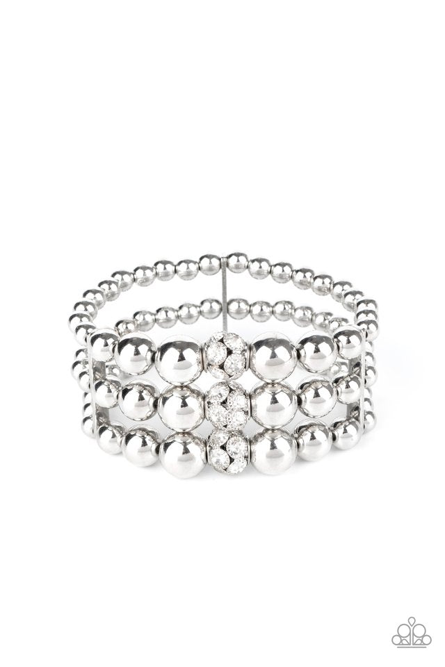 Icing On The Top - White - Paparazzi Bracelet Image