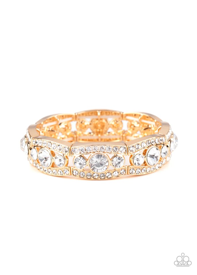 Easy On The ICE - Gold - Paparazzi Bracelet Image