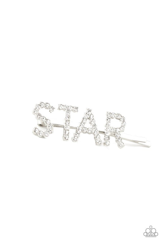 Star In Your Own Show - White - Paparazzi Hair Accessories Image