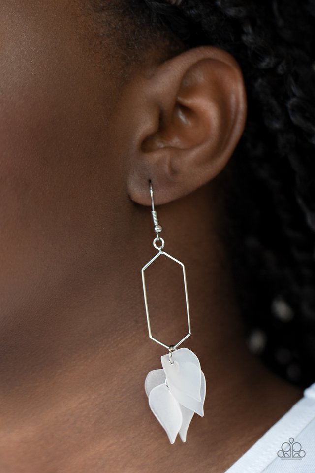Extra Ethereal - White - Paparazzi Earring Image
