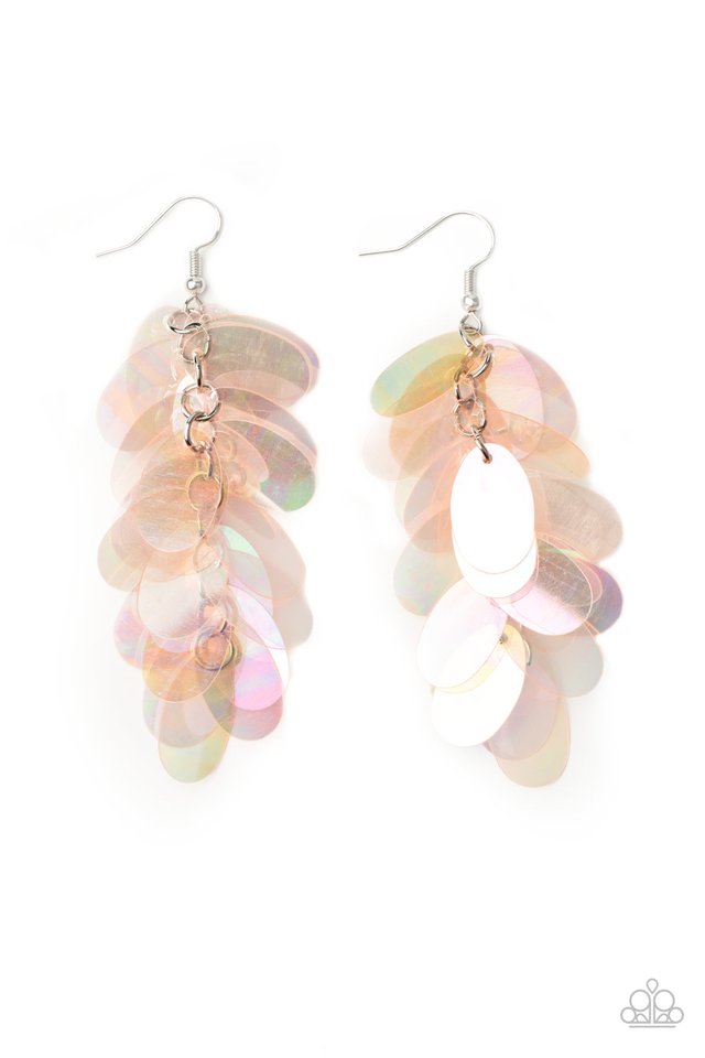 Stellar In Sequins - Pink - Paparazzi Earring Image