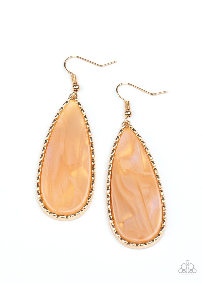 Ethereal Eloquence - Gold - Paparazzi Earring Image