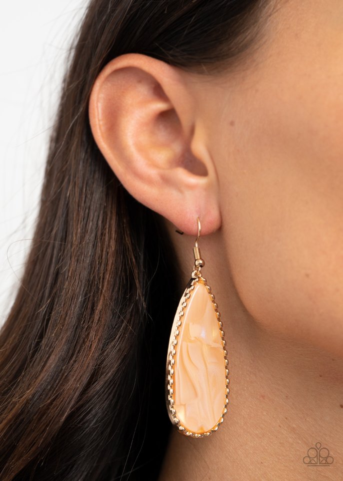 Ethereal Eloquence - Gold - Paparazzi Earring Image