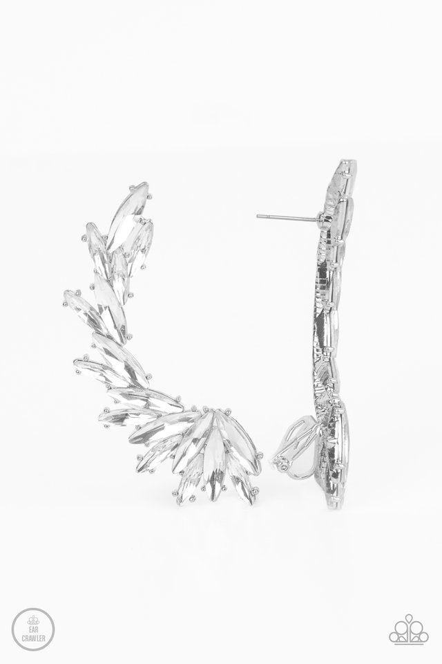 Because ICE Said So - White - Paparazzi Earring Image