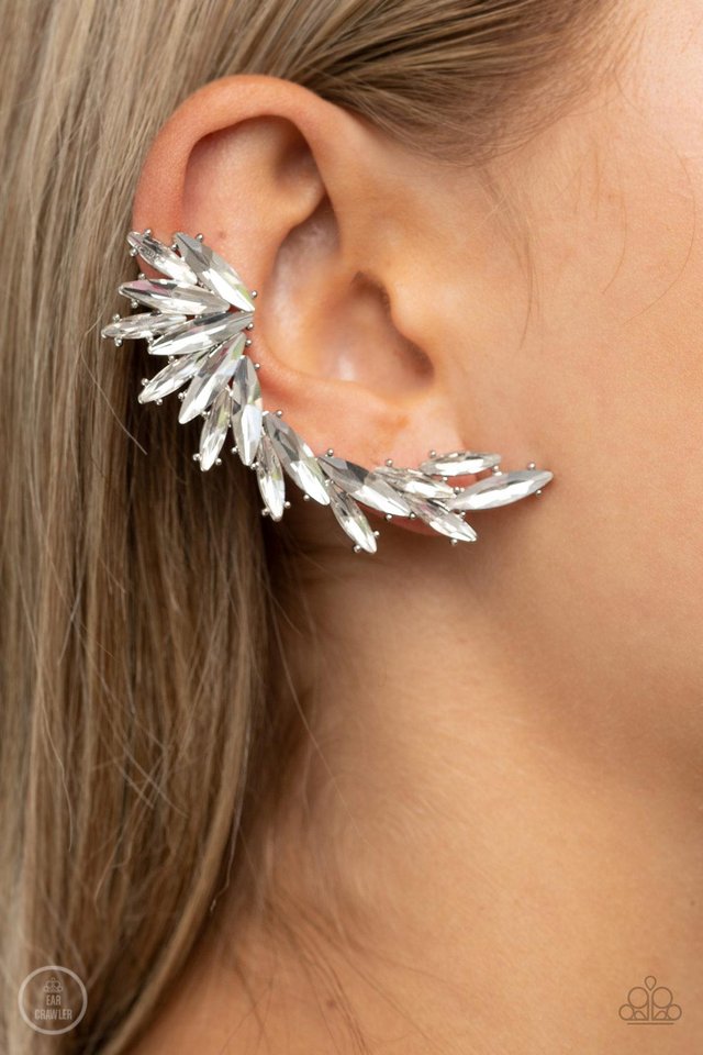 Because ICE Said So - White - Paparazzi Earring Image