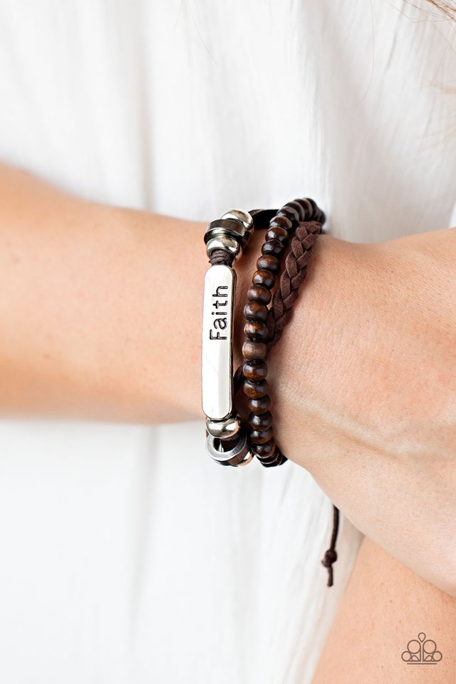Let Faith Be Your Guide - Brown - Paparazzi Bracelet Image