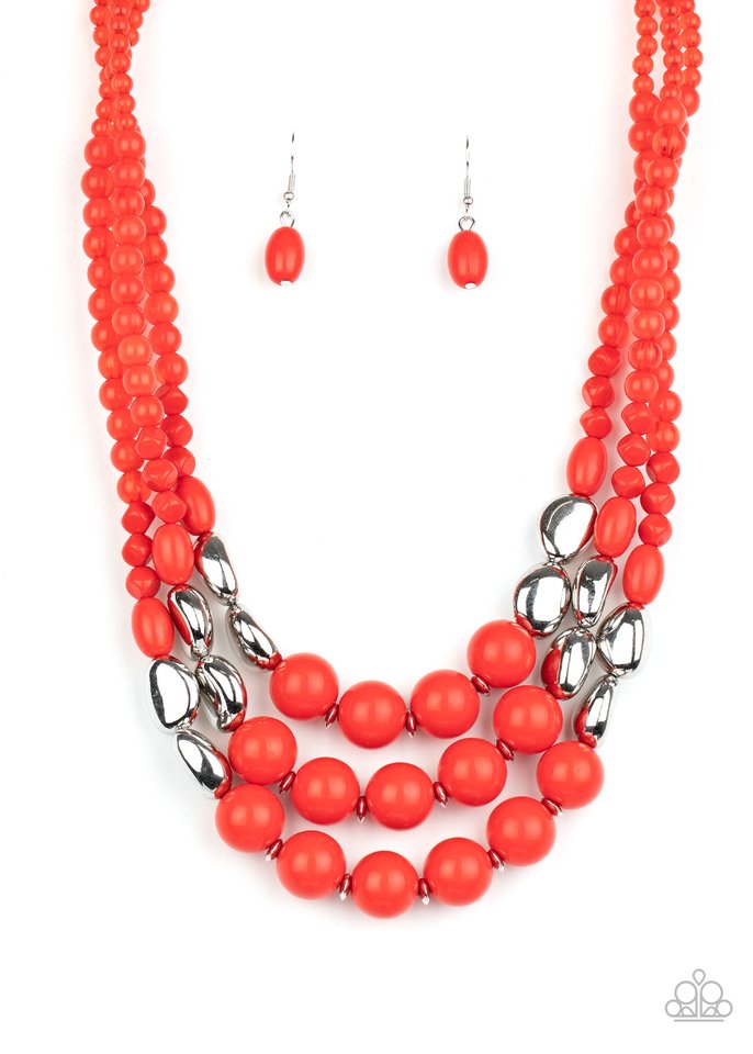 Flamingo Flamboyance - Red - Paparazzi Necklace Image