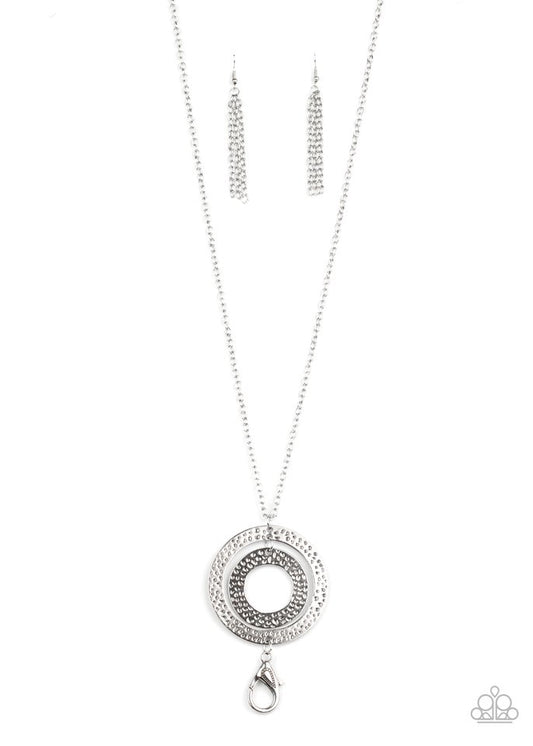 Circle Back To That - Silver - Paparazzi Necklace Image