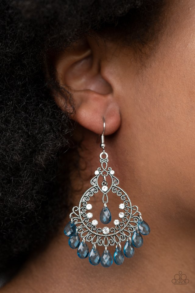Lyrical Luster - Blue - Paparazzi Earring Image