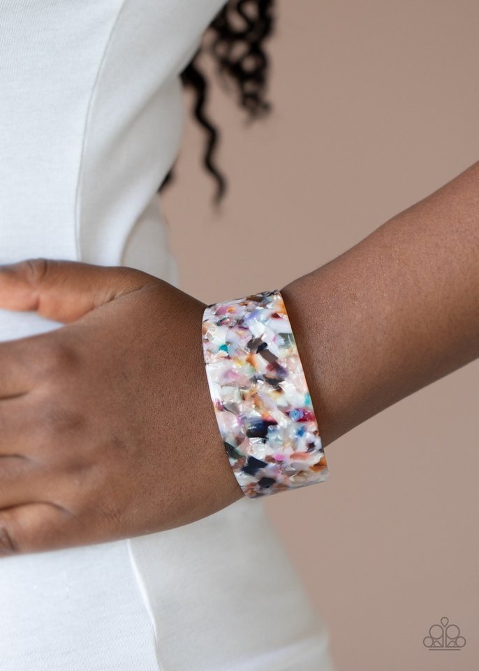 HAUTE Under The Collar - Multi - Paparazzi Bracelet Image