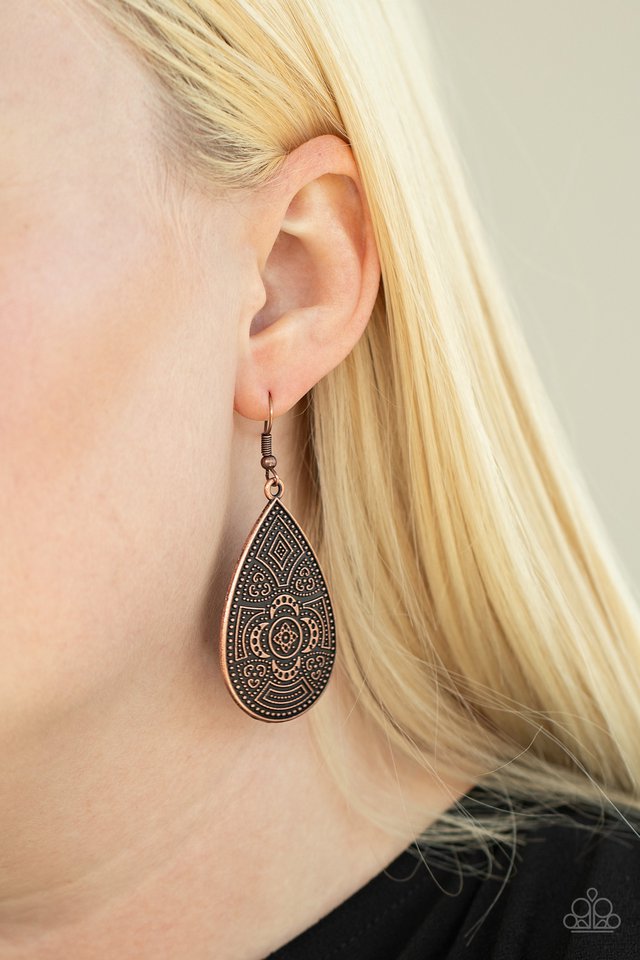 Tribal Takeover - Copper - Paparazzi Earring Image