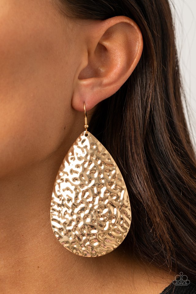 Metallic Mirrors - Gold - Paparazzi Earring Image