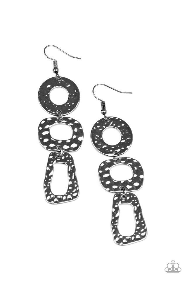 Prehistoric Prowl - Black - Paparazzi Earring Image