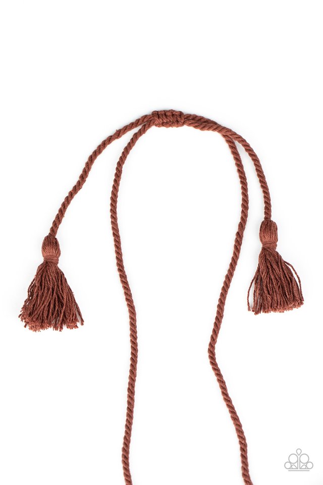 Macrame Mantra - Brown - Paparazzi Necklace Image