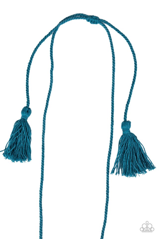 Between You and MACRAME - Blue - Paparazzi Necklace Image