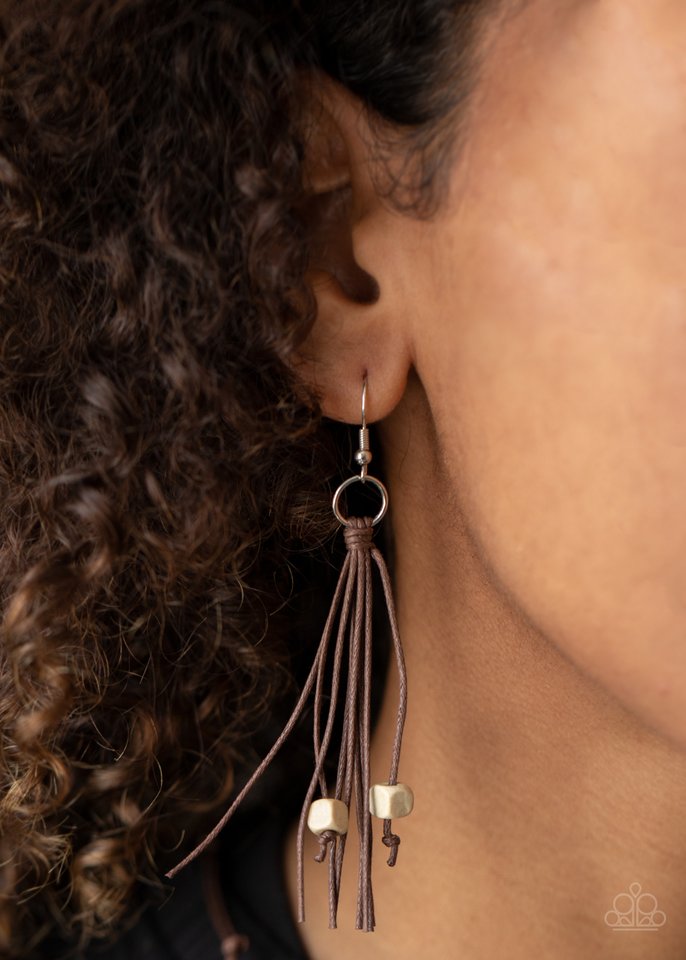 Macrame Majesty - Brown - Paparazzi Necklace Image