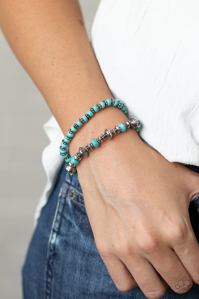 Cactus Quest - Blue - Paparazzi Bracelet Image