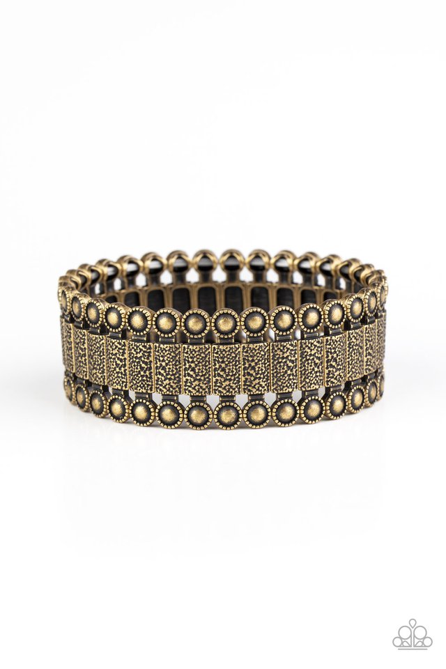 Rustic Rhythm - Brass - Paparazzi Bracelet Image