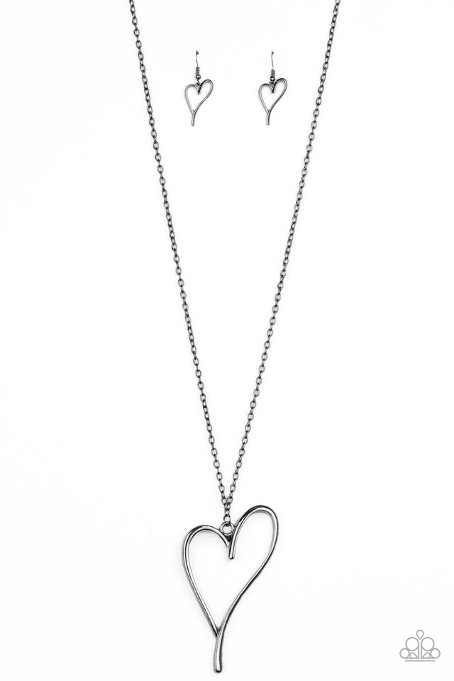 HEARTS So Good - Black - Paparazzi Necklace Image