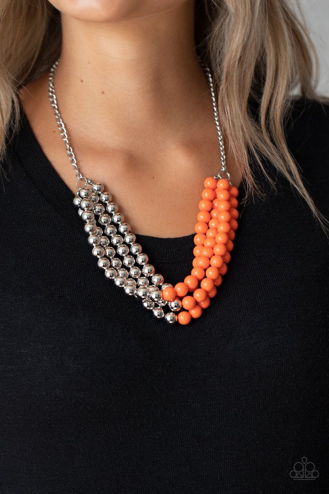 Layer After Layer - Orange - Paparazzi Necklace Image