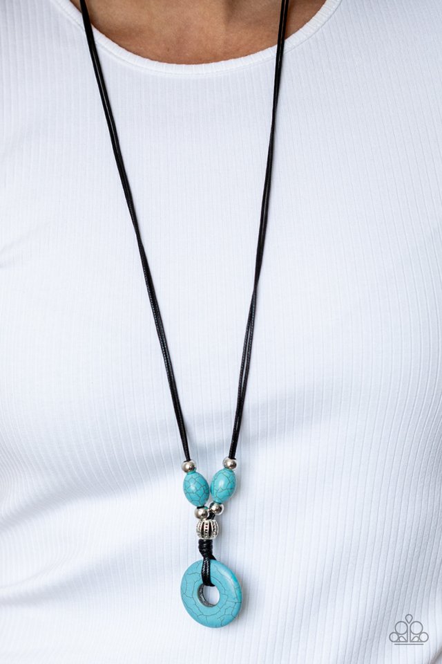 Middle Earth - Blue - Paparazzi Necklace Image