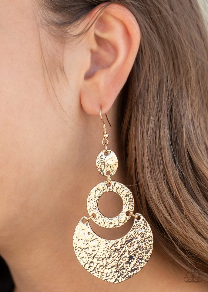 Shimmer Suite - Gold - Paparazzi Earring Image