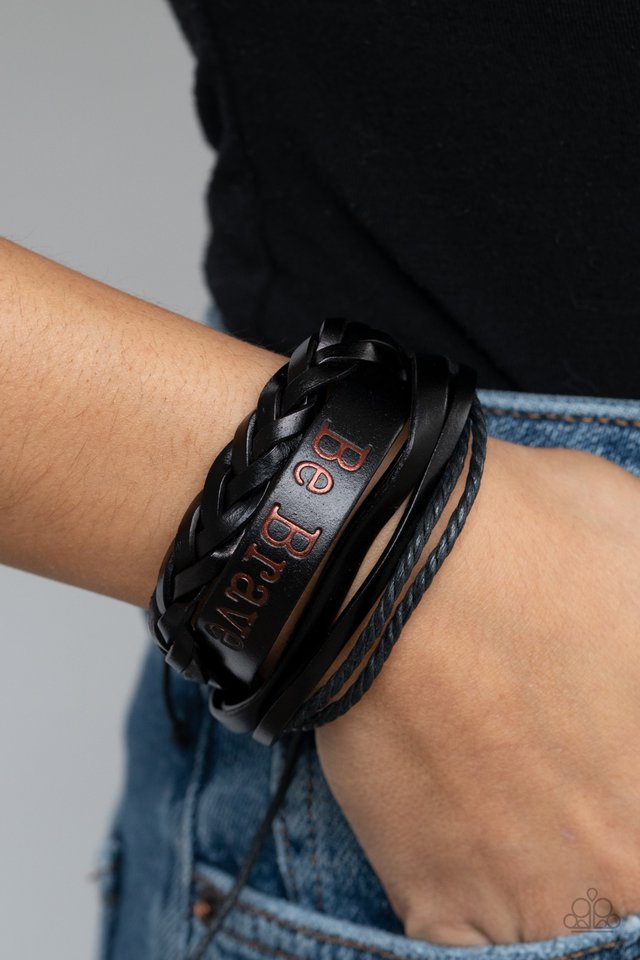 Brave Soul - Black - Paparazzi Bracelet Image