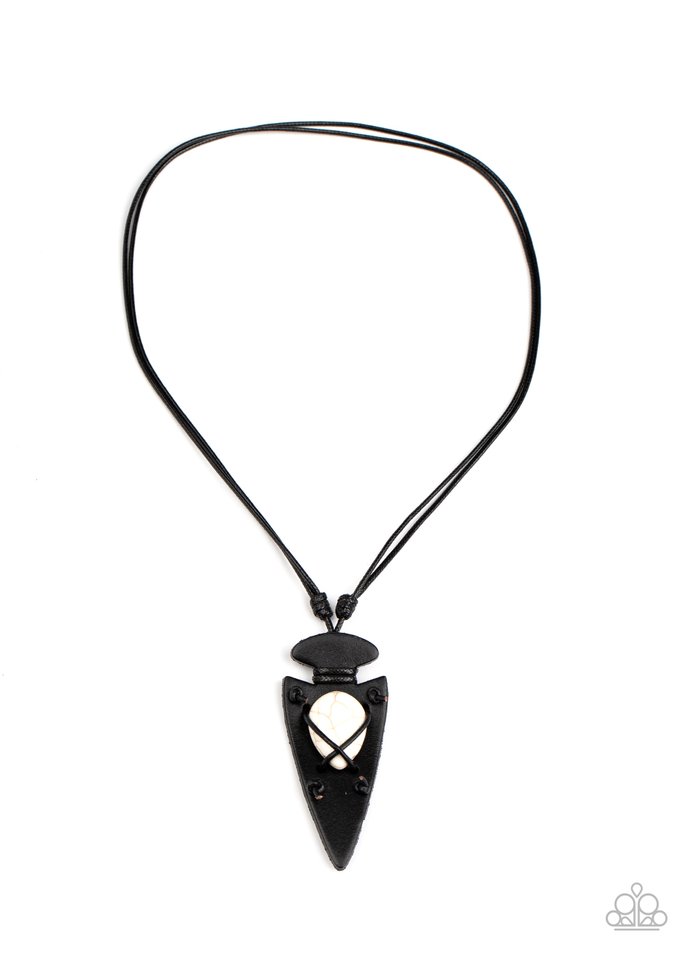 Hold Your ARROWHEAD Up High - White - Paparazzi Necklace Image
