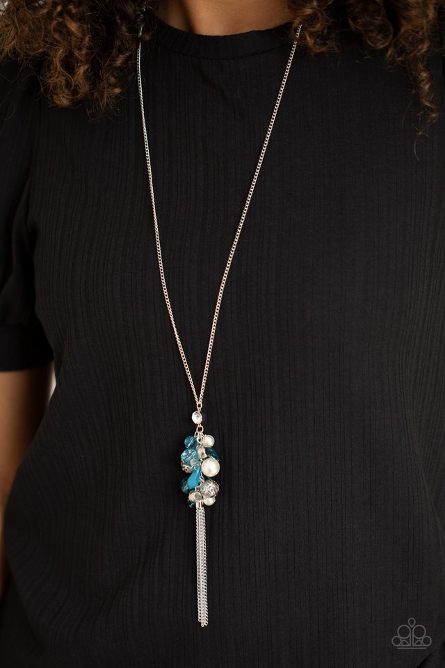 Party Girl Glow - Blue - Paparazzi Necklace Image