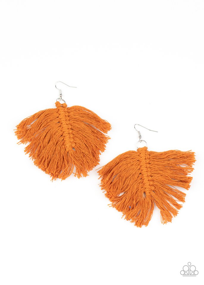 Macrame Mamba - Brown - Paparazzi Earring Image