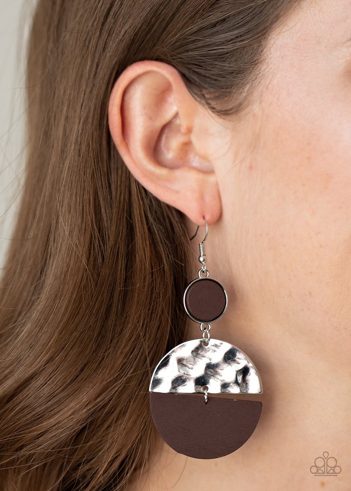 Natural Element - Brown - Paparazzi Earring Image