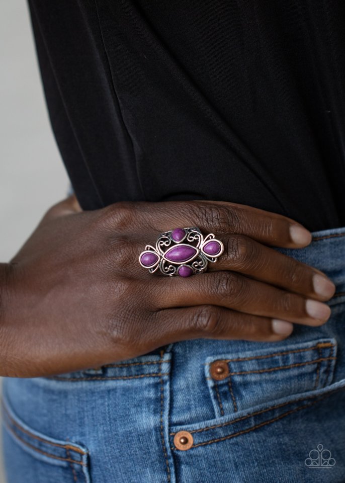 Sahara Sweetheart - Purple - Paparazzi Ring Image