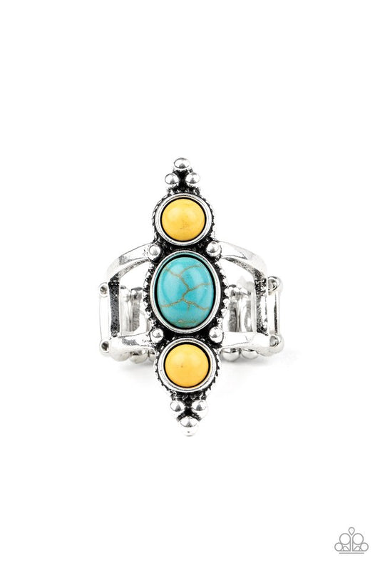 Sahara Sage - Yellow - Paparazzi Ring Image