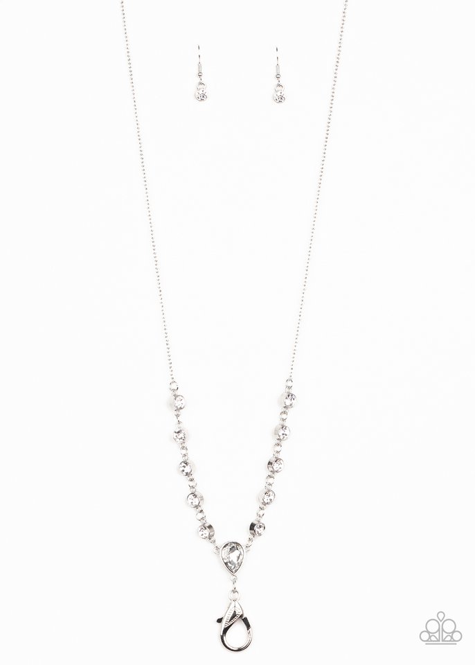 Unfathomable Fierceness - White - Paparazzi Necklace Image
