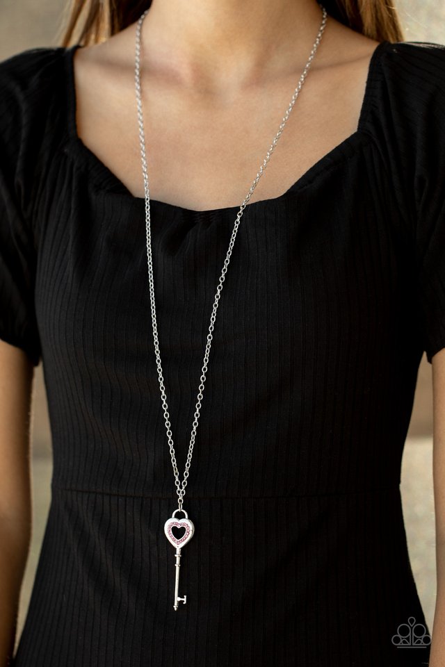 Unlock Your Heart - Pink - Paparazzi Necklace Image