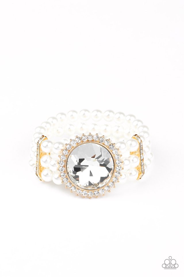 Speechless Sparkle - Gold - Paparazzi Bracelet Image