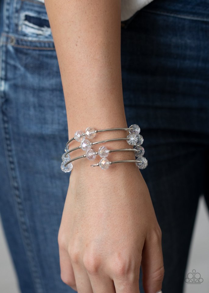 Dreamy Demure - White - Paparazzi Bracelet Image