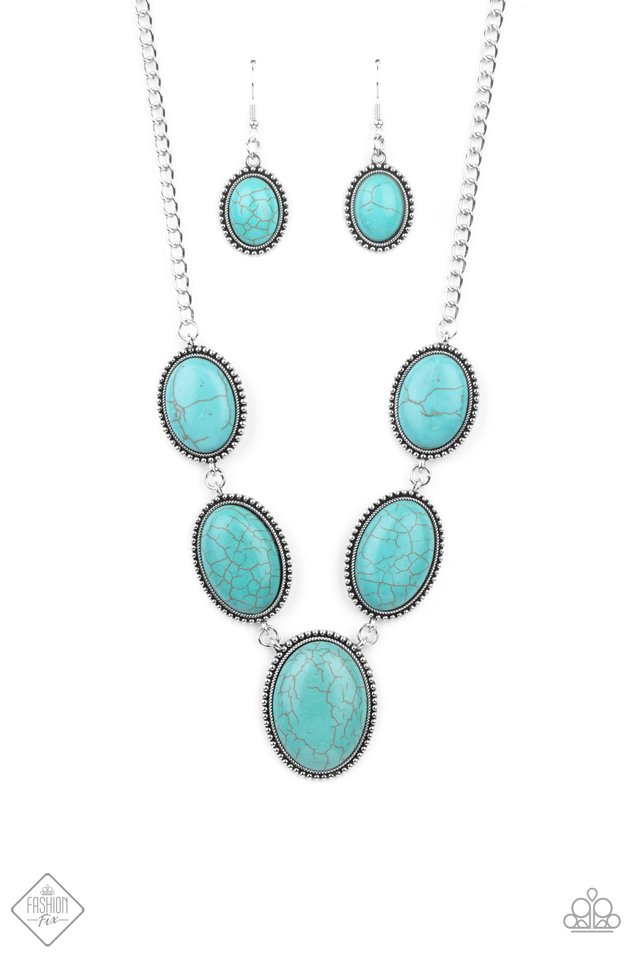 River Valley Radiance - Blue - Paparazzi Necklace Image