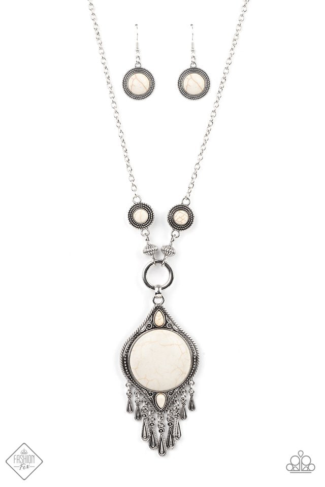 Majestic Mountaineer - White - Paparazzi Necklace Image