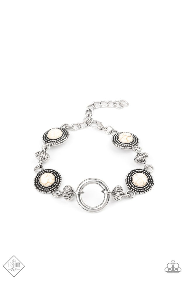 Musical Mountains - White - Paparazzi Bracelet Image