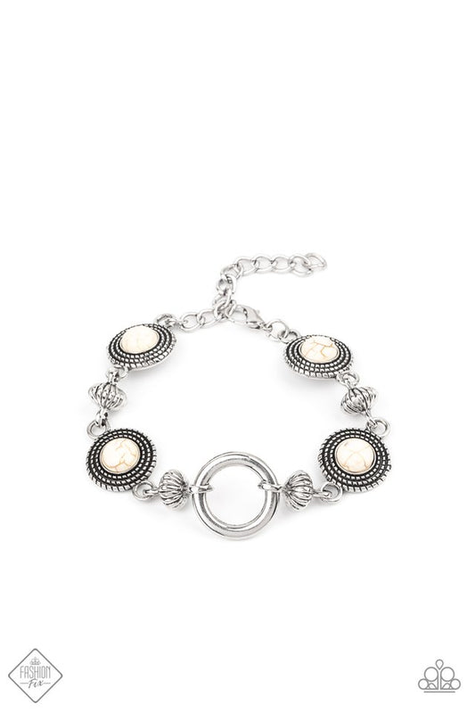 Musical Mountains - White - Paparazzi Bracelet Image