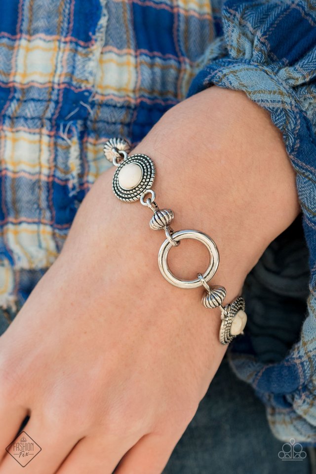 Musical Mountains - White - Paparazzi Bracelet Image