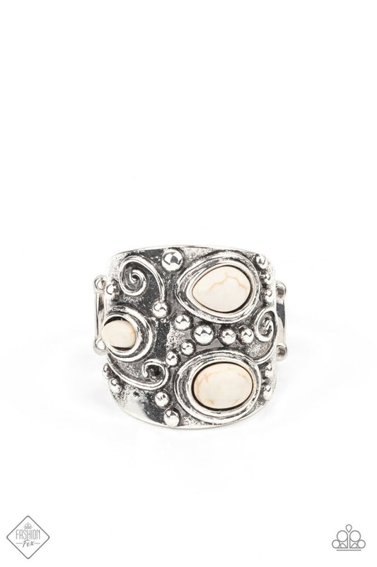 Modern Mountain Ranger - White - Paparazzi Ring Image
