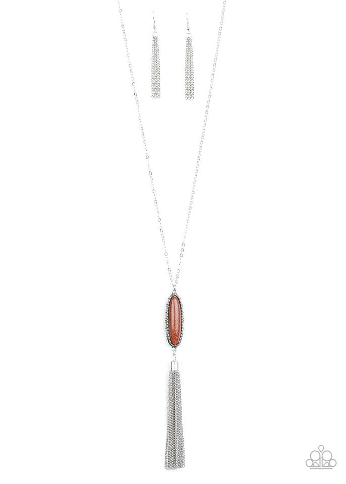 Stay Cool - Orange - Paparazzi Necklace Image