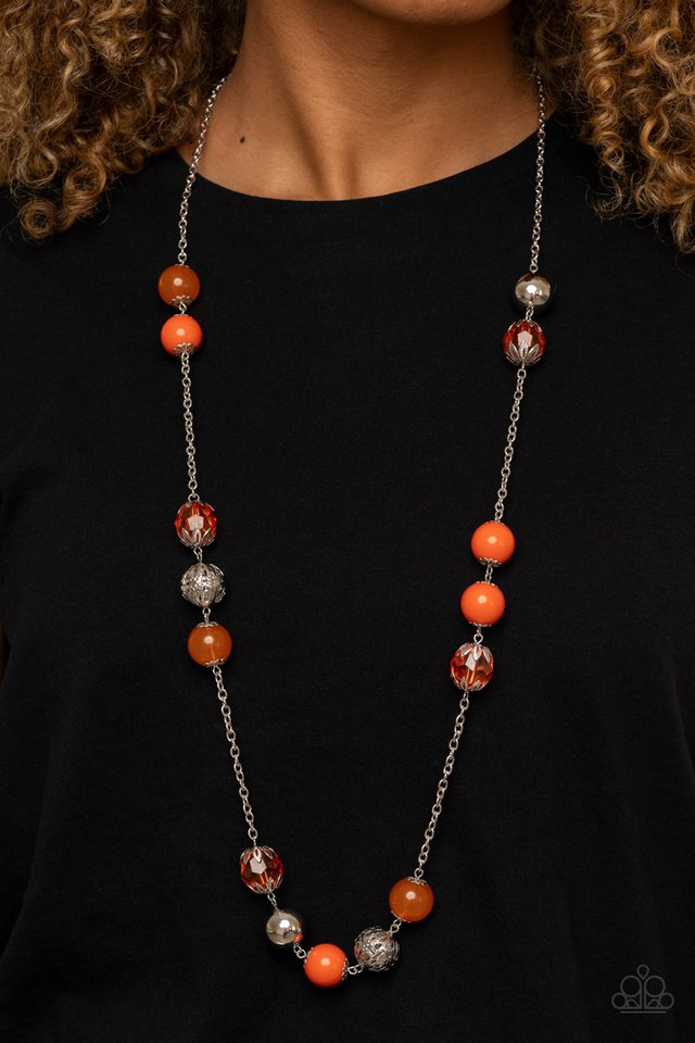 Fruity Fashion - Orange - Paparazzi Necklace Image