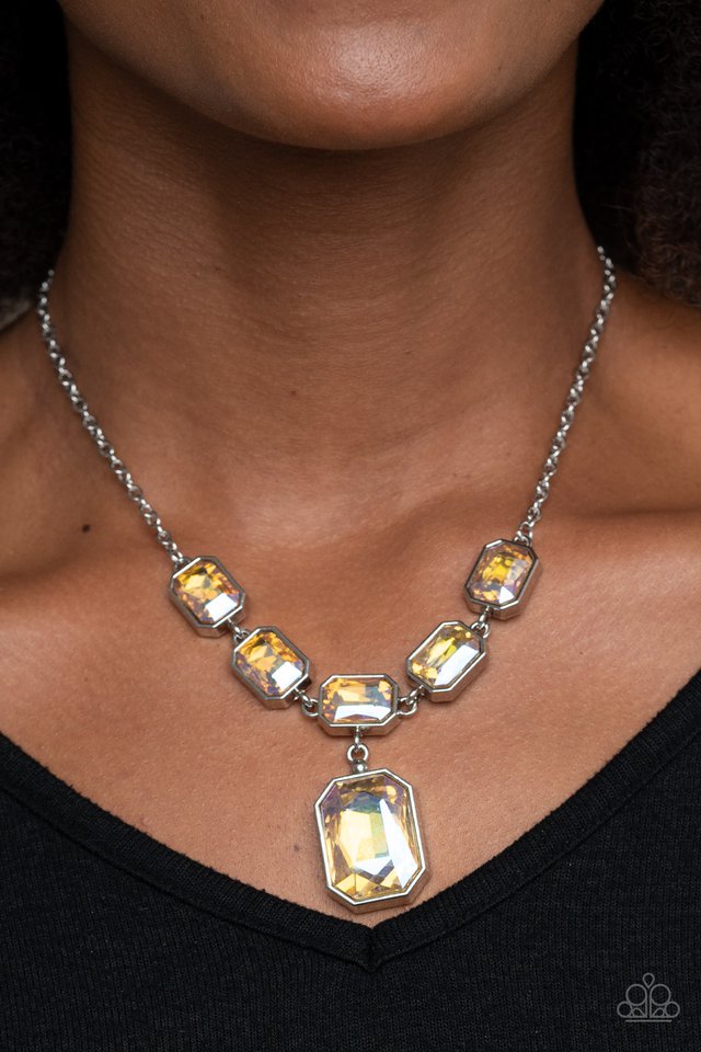 Million Dollar Moment - Yellow - Paparazzi Necklace Image