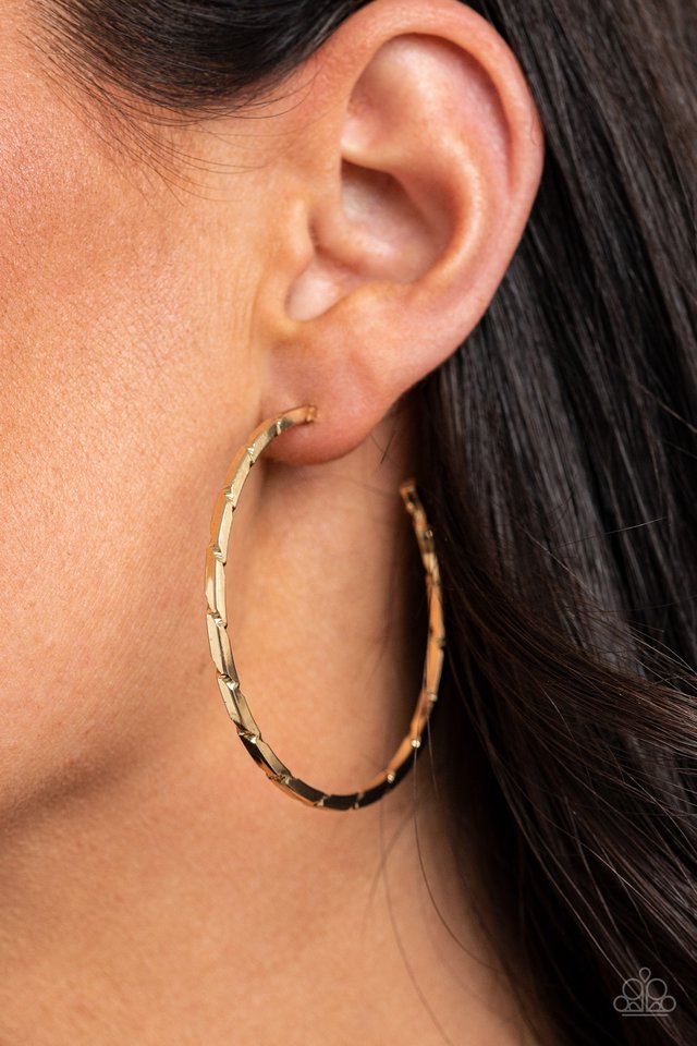 Unregulated - Gold - Paparazzi Earring Image