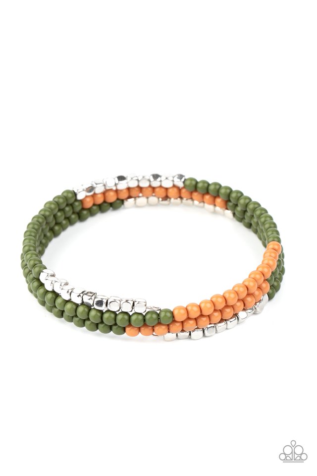 Spiral Dive - Green - Paparazzi Bracelet Image